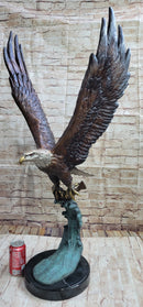 American Bald Eagle Bronze Sculpture 37" x 19"