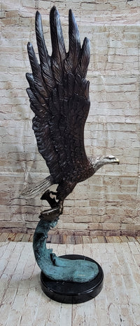 American Bald Eagle Bronze Sculpture 37" x 19"