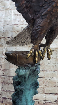 American Bald Eagle Bronze Sculpture 37" x 19"