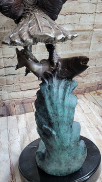 American Bald Eagle Bronze Sculpture 37" x 19"
