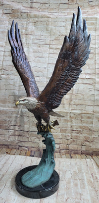 American Bald Eagle Bronze Sculpture 37" x 19"