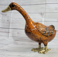 Vienna Bronze Garden Duck 15" x 17" Highly Detailed Colors
