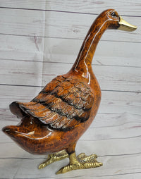 Vienna Bronze Garden Duck 15" x 17" Highly Detailed Colors