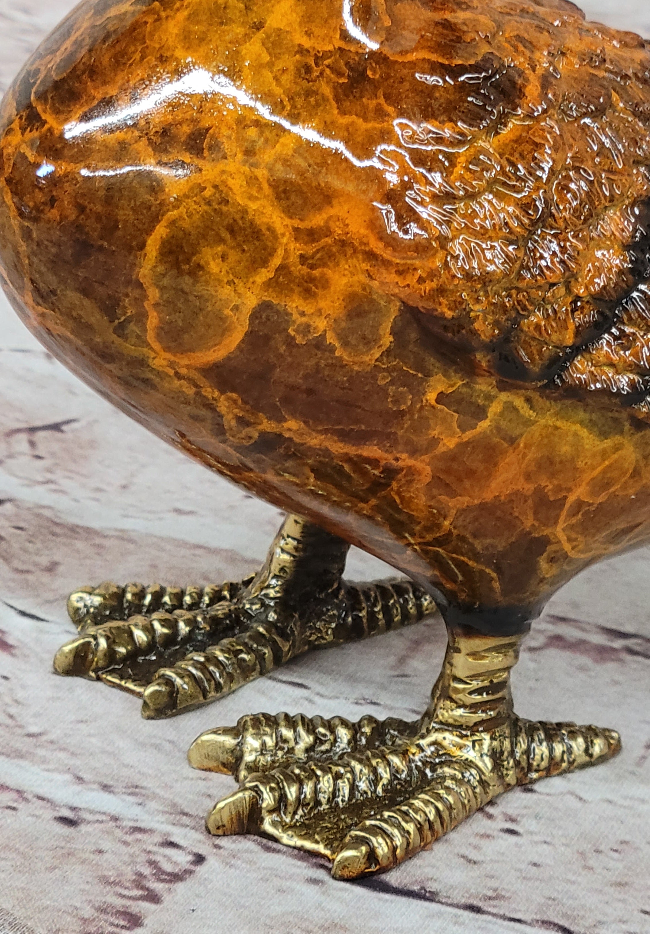 Bronze Duck Figure Real Bronze Patina 8" x 7"