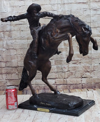 WOOLY CHAPS Frederic Remington Western Bronze Sculpture 23" x 23"