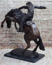 WOOLY CHAPS Frederic Remington Western Bronze Sculpture 23" x 23"