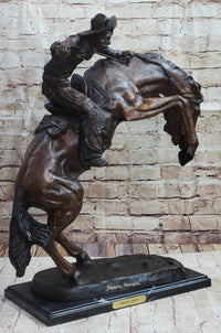 WOOLY CHAPS Frederic Remington Western Bronze Sculpture 23" x 23"