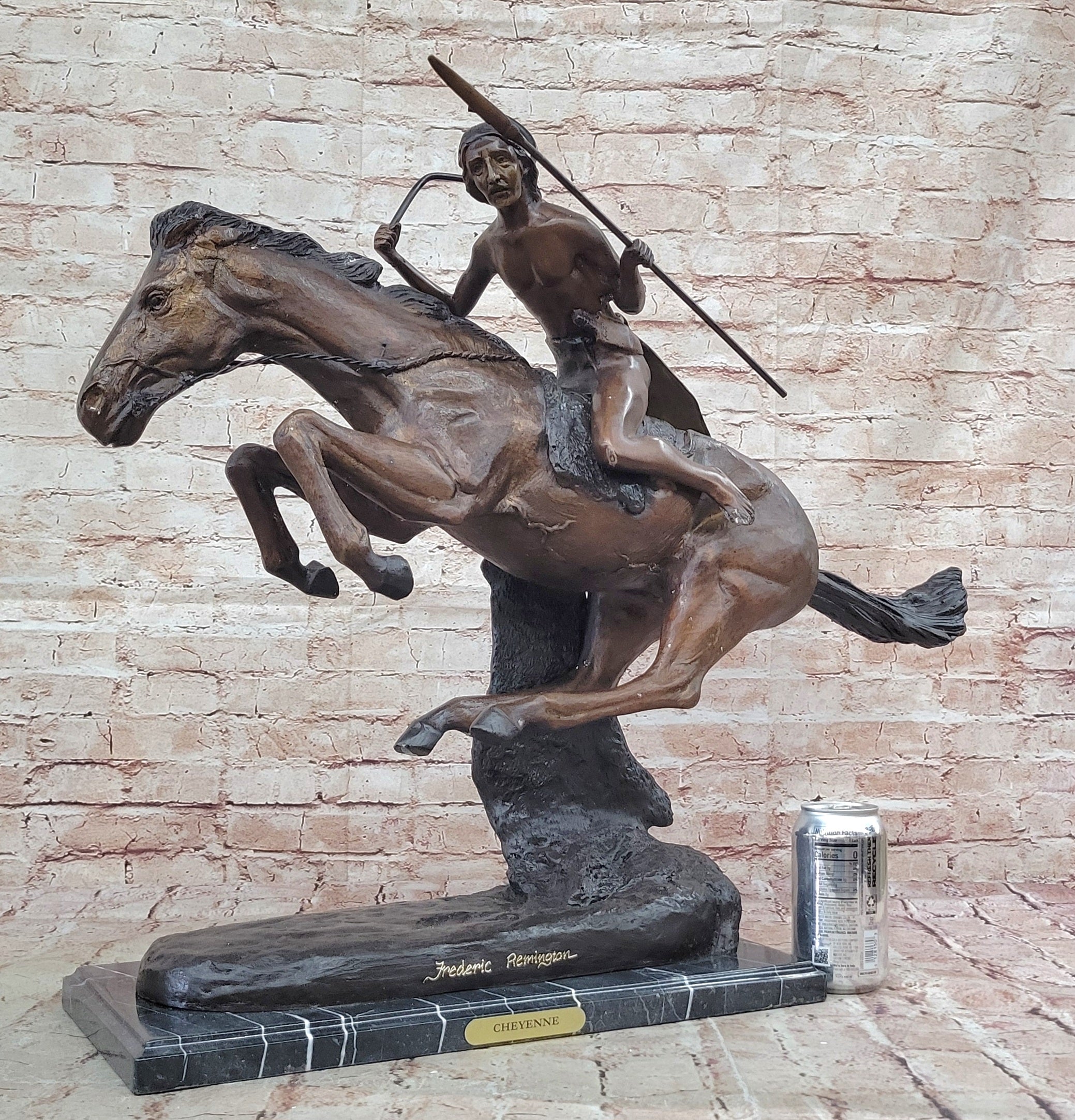 Cheyenne Warrior on Horseback Bronze by Frederic Remington