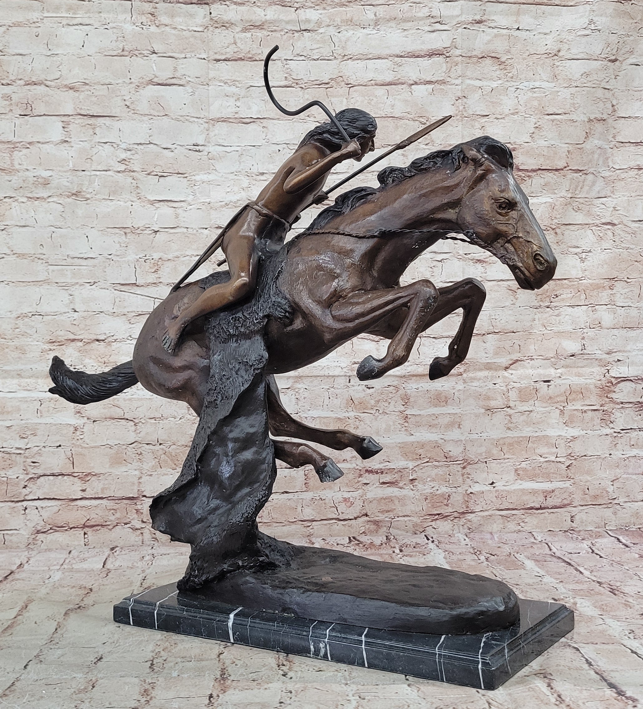 Cheyenne Warrior on Horseback Bronze by Frederic Remington