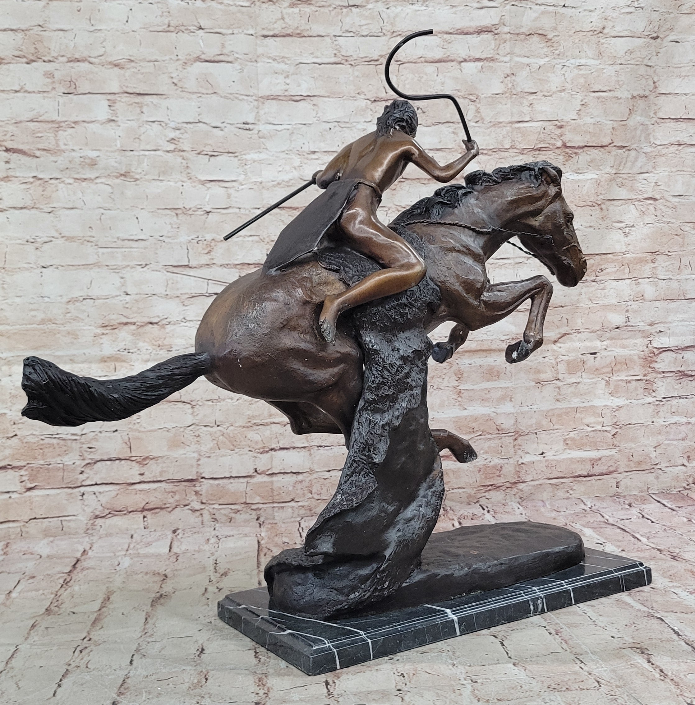 Cheyenne Warrior on Horseback Bronze by Frederic Remington