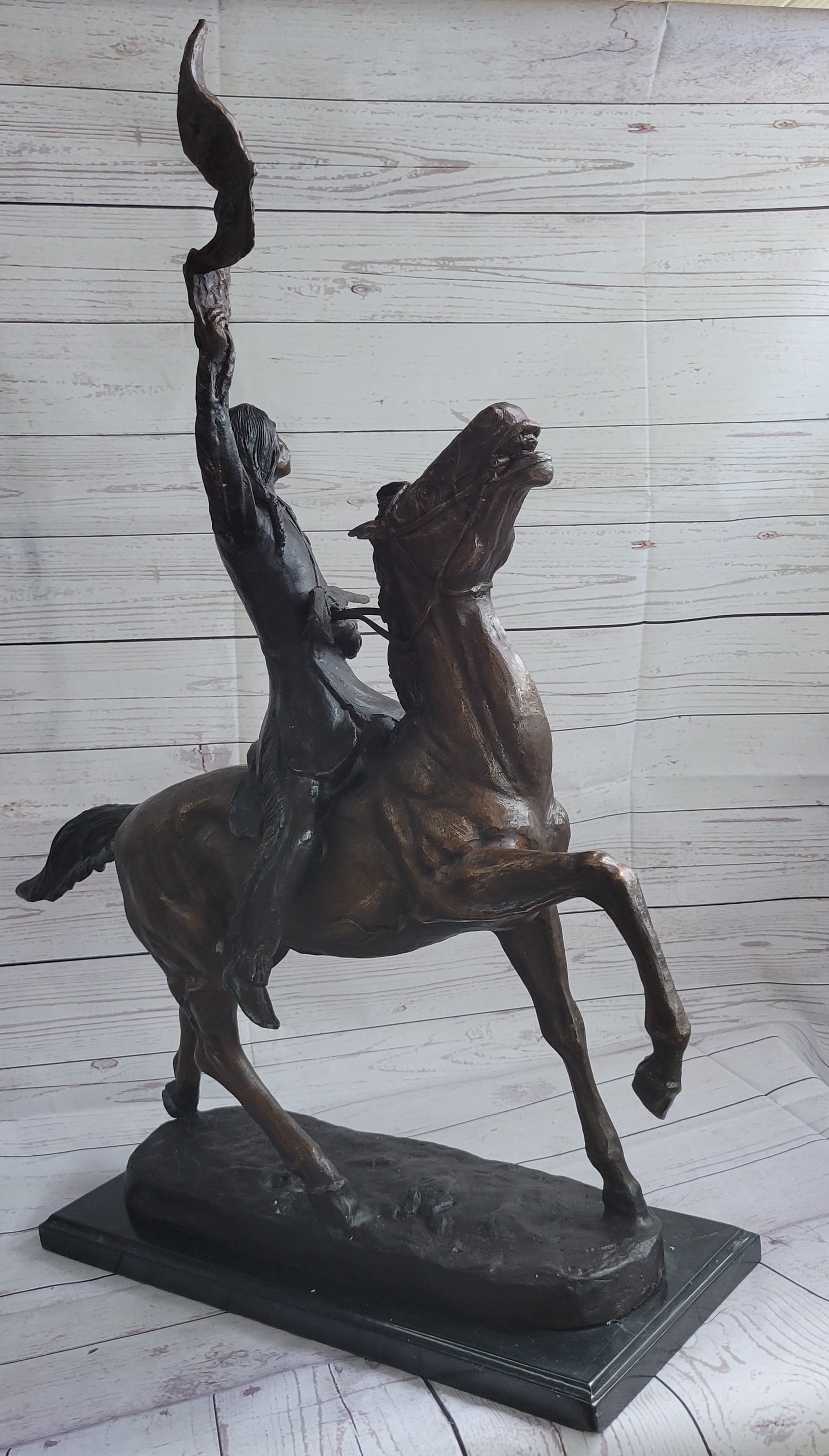 Buffalo Signal by Frederic Remington Bronze 33" x 26"