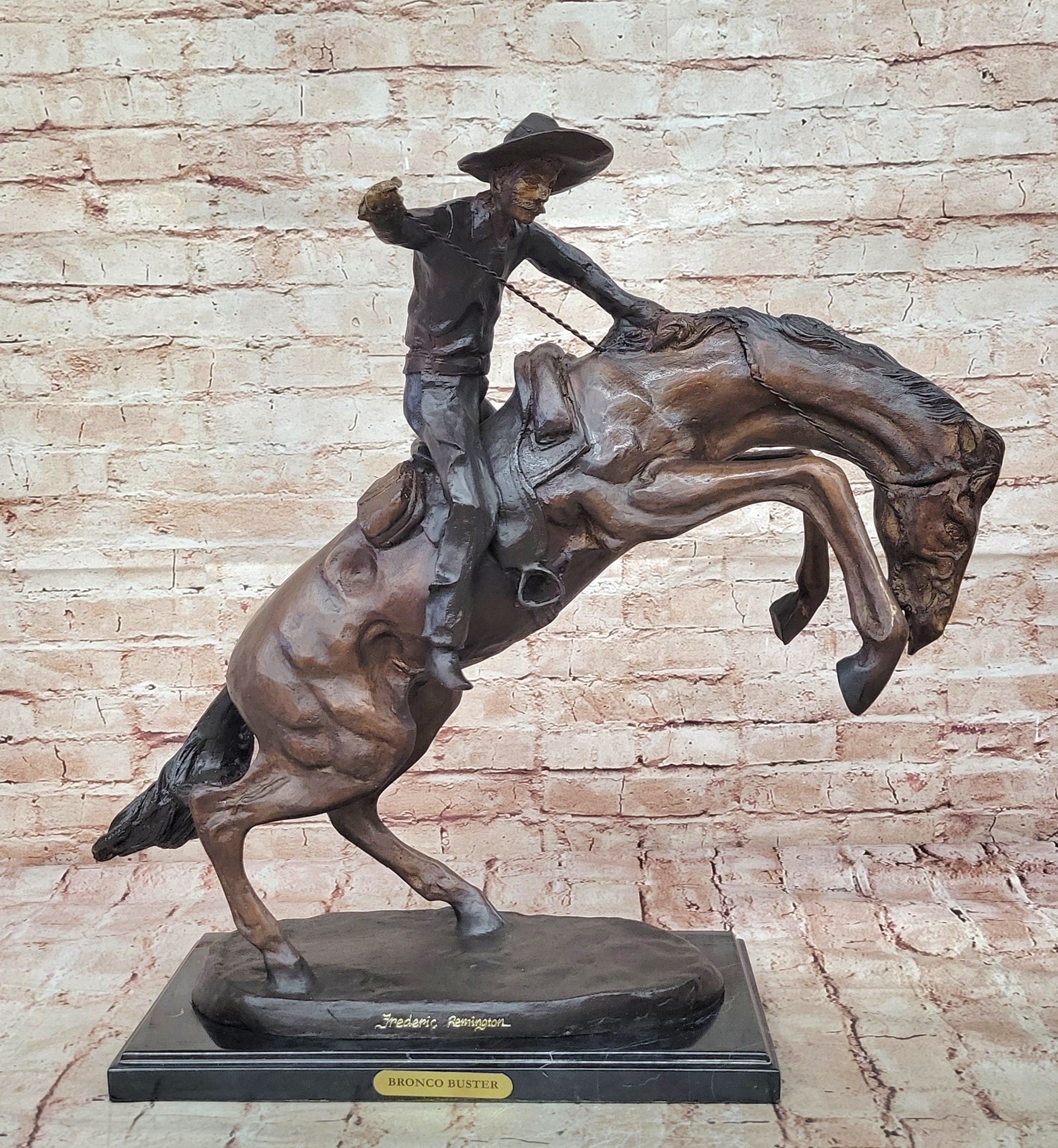Bronco Buster Frederic Remington Bronze 24" x 26"
