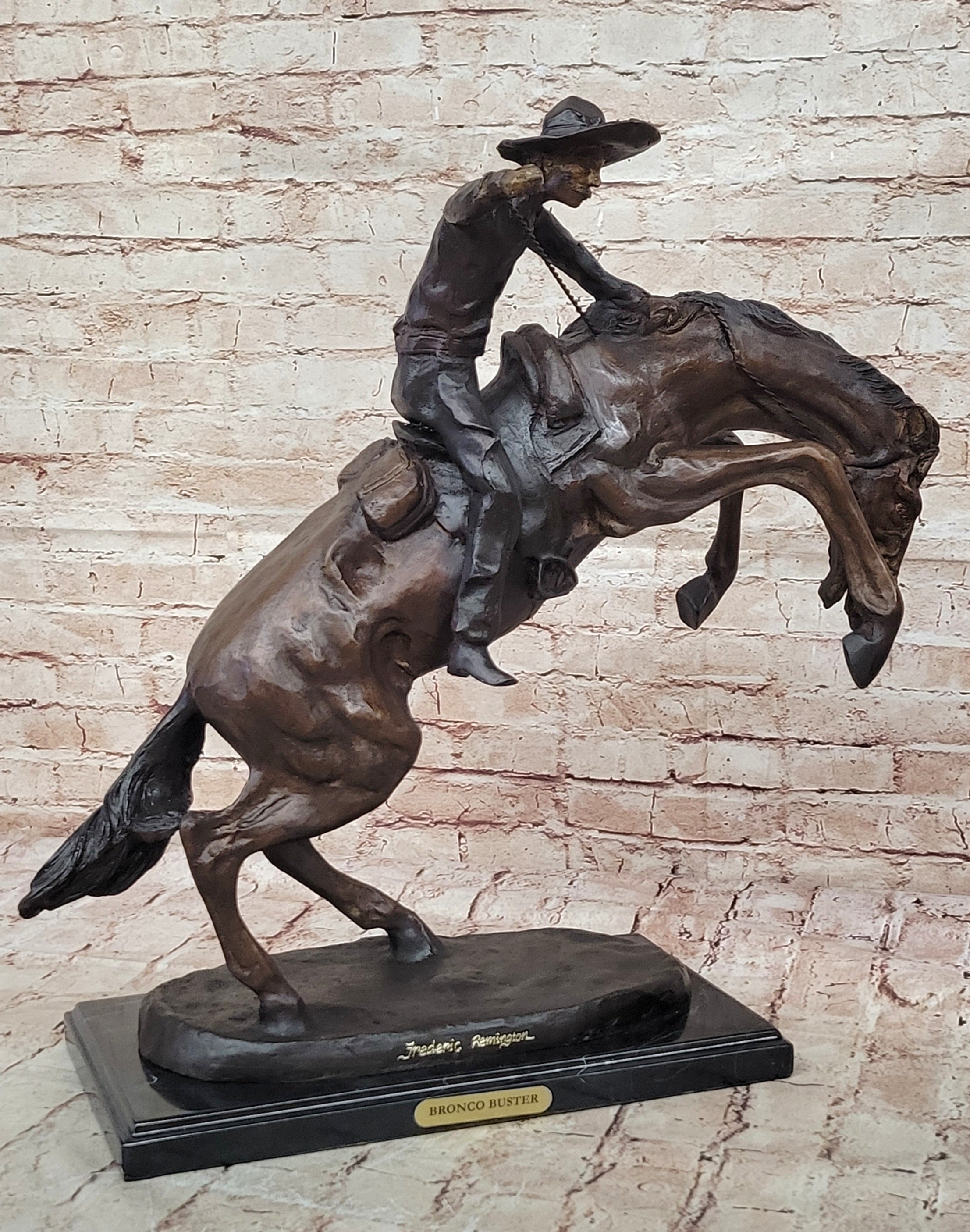 Bronco Buster Frederic Remington Bronze 24" x 26"