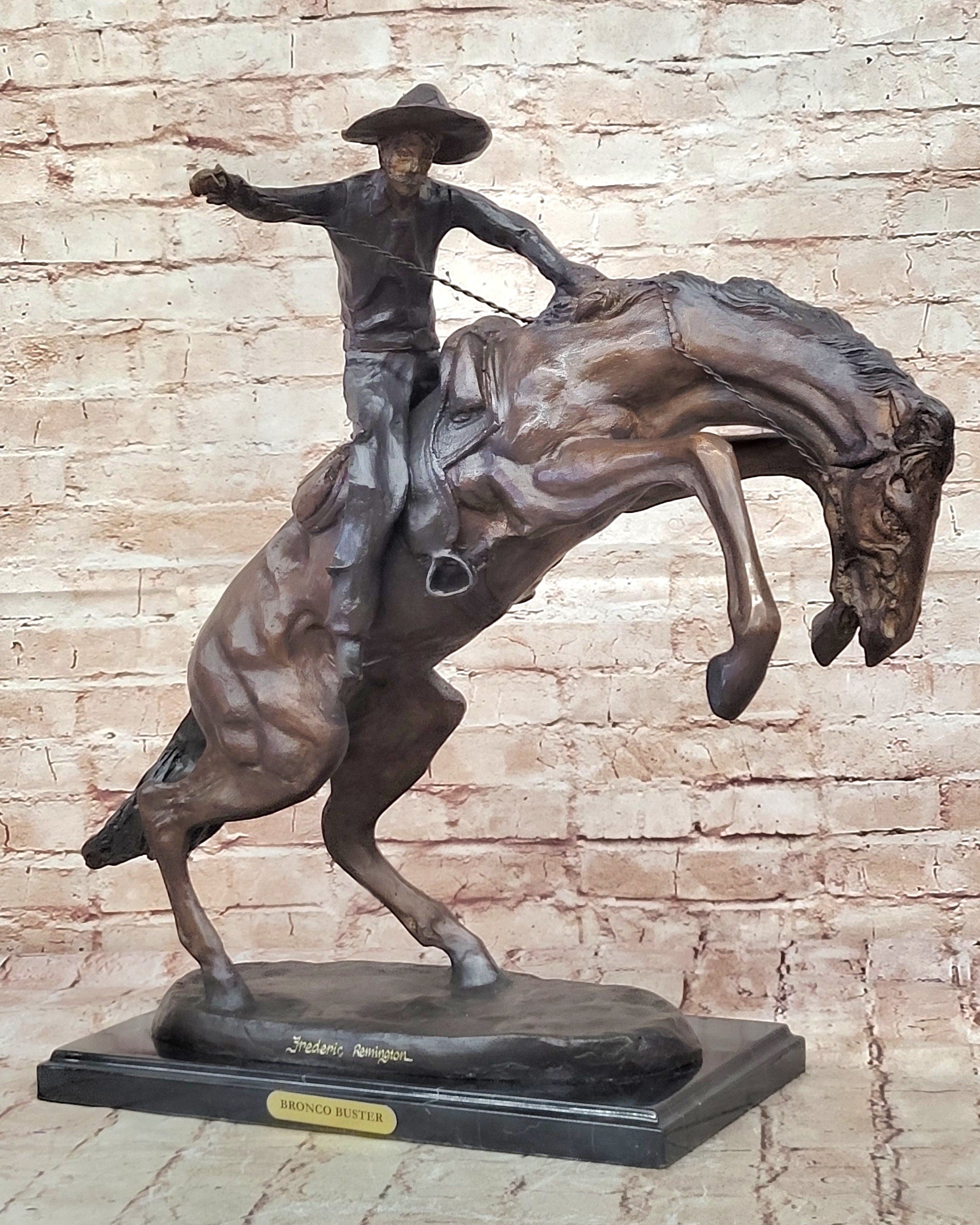 Bronco Buster Frederic Remington Bronze 24" x 26"
