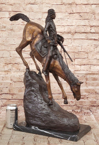 Frederic Remington Mountain Man Frontiersman Bronze 26" x 25"