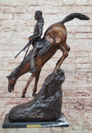 Frederic Remington Mountain Man Frontiersman Bronze 26" x 25"