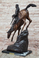 Frederic Remington Mountain Man Frontiersman Bronze 26" x 25"