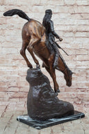 Frederic Remington Mountain Man Frontiersman Bronze 26" x 25"