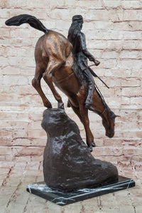 Frederic Remington Mountain Man Frontiersman Bronze 26" x 25"