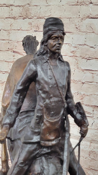 Frederic Remington Mountain Man Frontiersman Bronze 26" x 25"