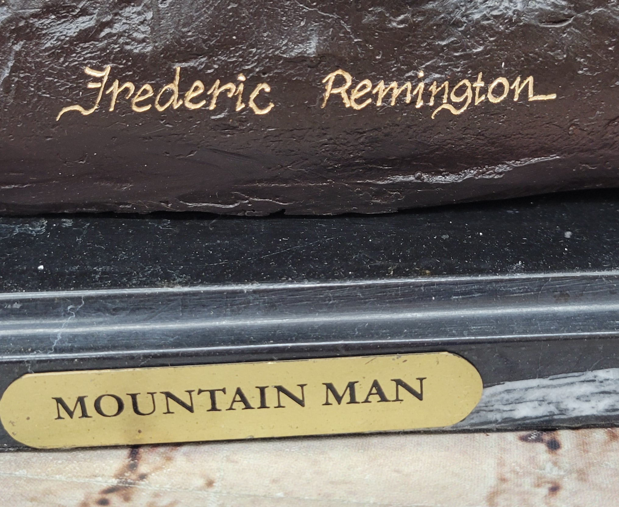 Frederic Remington Mountain Man Frontiersman Bronze 26" x 25"