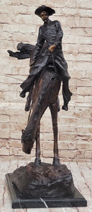 OUTLAW by Frederic Remington Western Cowboy Horseback Bronze Statue Sculpture 27" x 24"