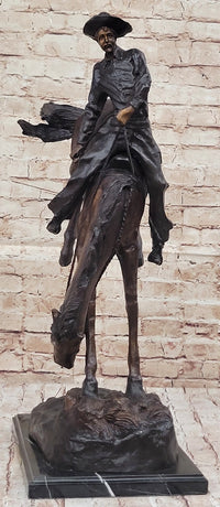 OUTLAW by Frederic Remington Western Cowboy Horseback Bronze Statue Sculpture 27" x 24"