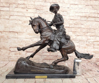 Remington Bronze Cowboy on Horse – Western Sculpture
