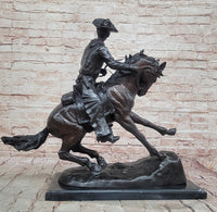 Remington Bronze Cowboy on Horse – Western Sculpture