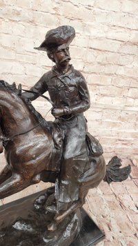 Remington Bronze Cowboy on Horse – Western Sculpture