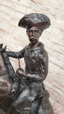 Remington Bronze Cowboy on Horse – Western Sculpture