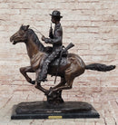 Trooper of the Plains Frederic Remington Bronze Sculpture 22" x 21"