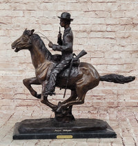 Trooper of the Plains Frederic Remington Bronze Sculpture 22" x 21"
