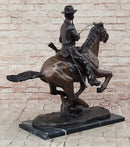 Trooper of the Plains Frederic Remington Bronze Sculpture 22" x 21"