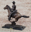 Trooper of the Plains Frederic Remington Bronze Sculpture 22" x 21"