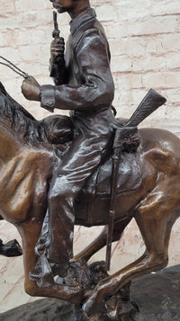 Trooper of the Plains Frederic Remington Bronze Sculpture 22" x 21"
