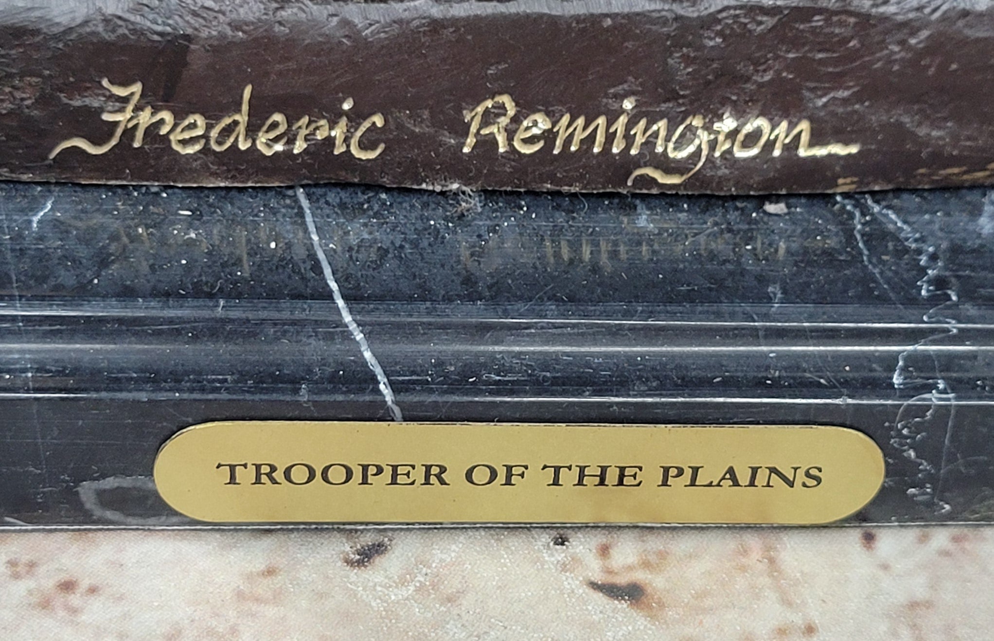 Trooper of the Plains Frederic Remington Bronze Sculpture 22" x 21"