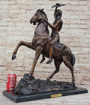 SCALP by Frederic Remington Bronze Native American Horseback 26" x 22"