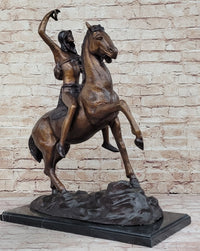SCALP by Frederic Remington Bronze Native American Horseback 26" x 22"