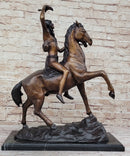 SCALP by Frederic Remington Bronze Native American Horseback 26" x 22"