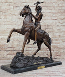 SCALP by Frederic Remington Bronze Native American Horseback 26" x 22"
