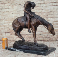 End of the Trail James Fraser Bronze Sculpture 21" x 22"