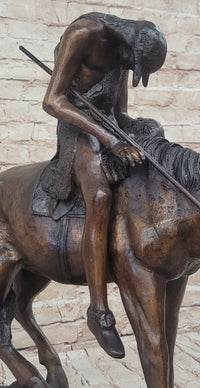End of the Trail James Fraser Bronze Sculpture 21" x 22"