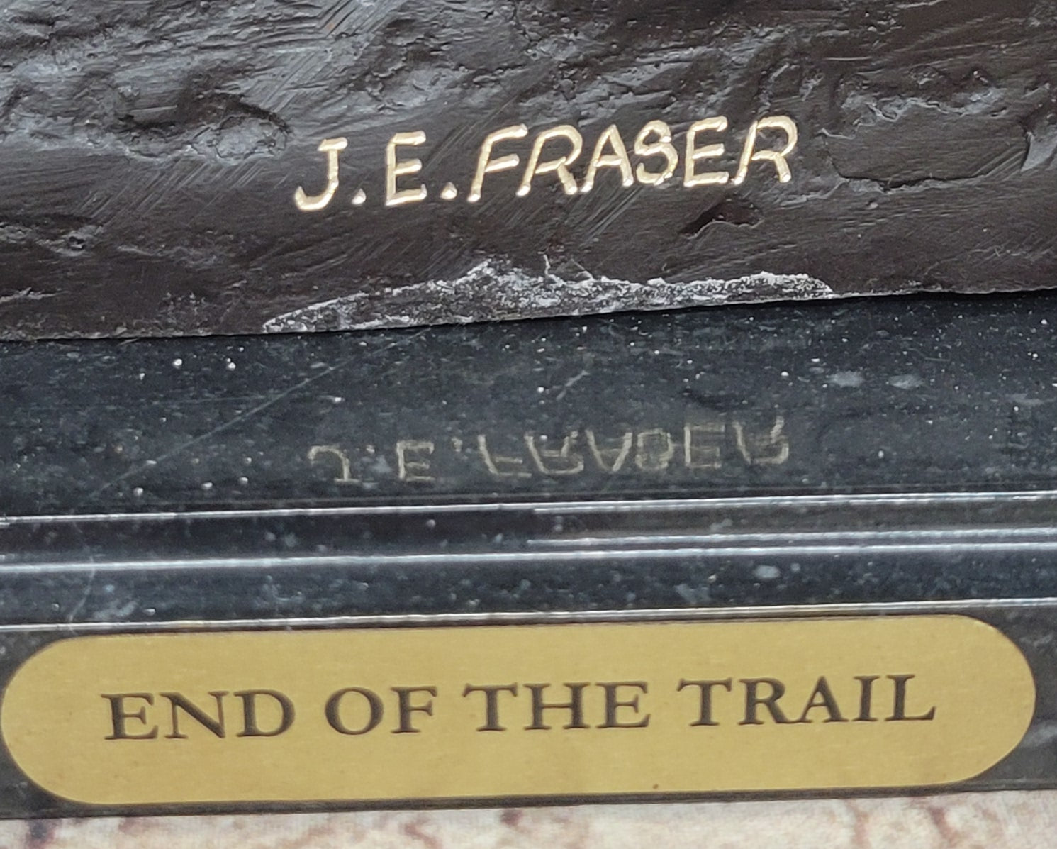 End of the Trail James Fraser Bronze Sculpture 21" x 22"