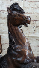 Frederic Remington Buffalo Hunt Bronze Sculpture Native American Art