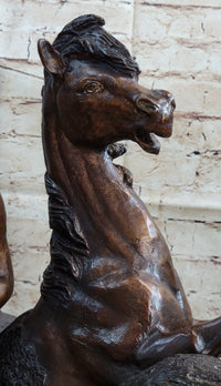 Frederic Remington Buffalo Hunt Bronze Sculpture Native American Art