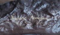Frederic Remington Buffalo Hunt Bronze Sculpture Native American Art