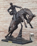 Bronco Twister C.M. Russell Western Bronze Sculpture 23" x 24"