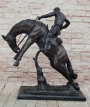 Bronco Twister C.M. Russell Western Bronze Sculpture 23" x 24"
