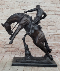 Bronco Twister C.M. Russell Western Bronze Sculpture 23" x 24"